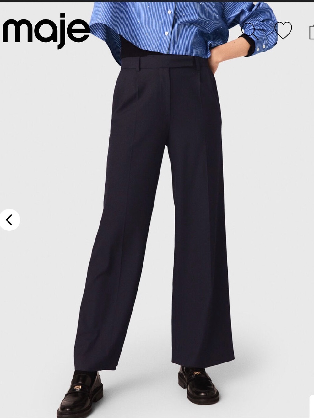 NWT MAJE Wide-leg suit trousers